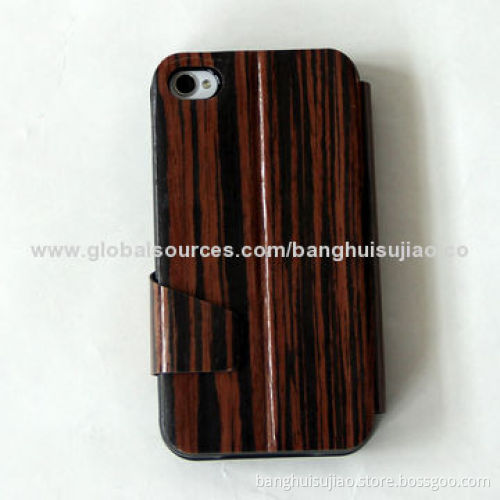 New Style Wooden and Bamboo Material Detachable Case for iPhone 4/4S, OEM Orders Welcomed